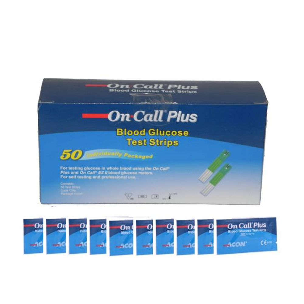 On Call Plus Glucometer Strips Foil / Individual - 50pcs