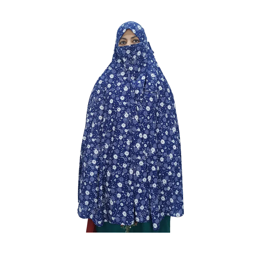 Dubai Cherry Hijab For Women - Blue - hijab_blue_xxl