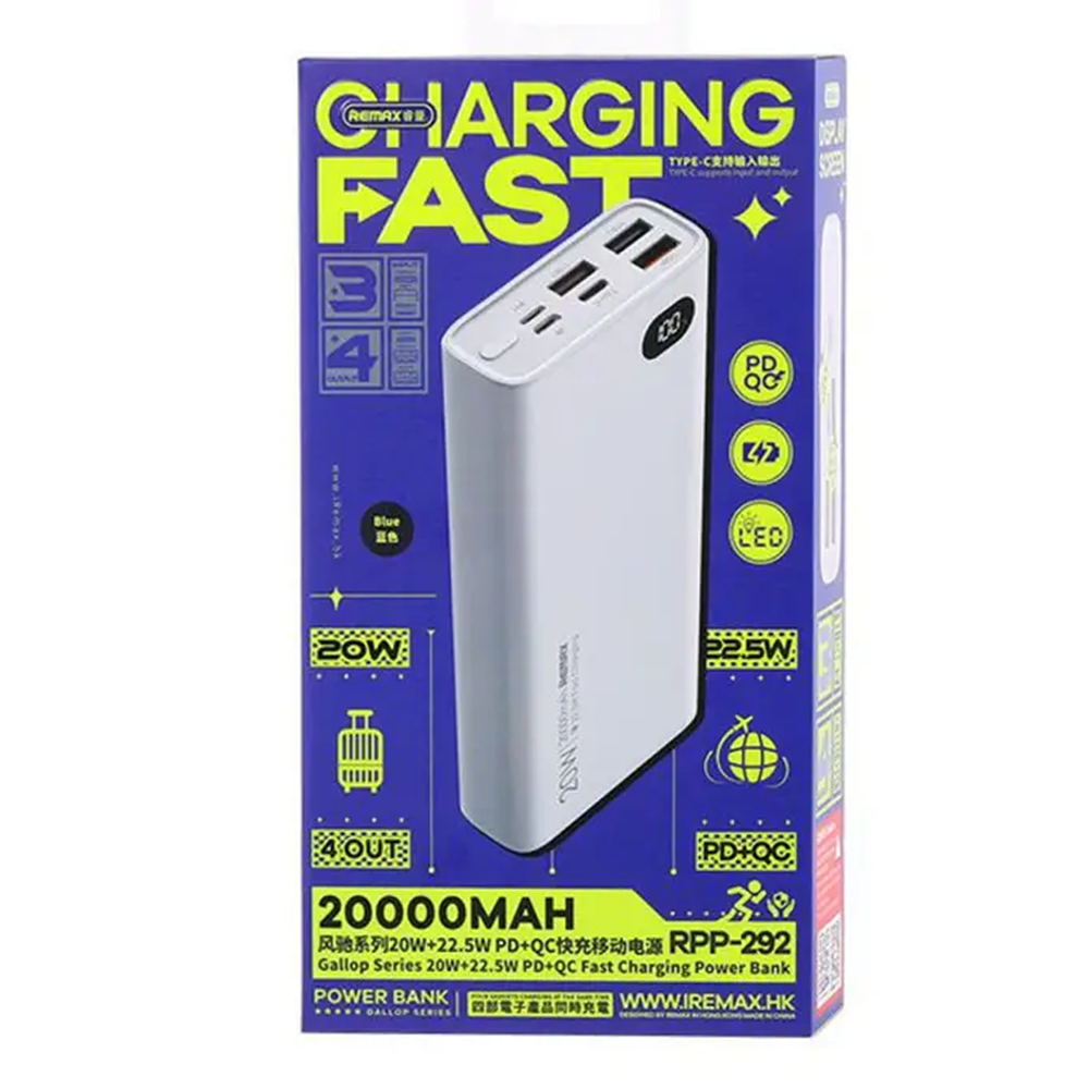 REMAX Lango Series 10000mAh 20000mAh 30000mAh 2USB Power Bank Batterie  Externe