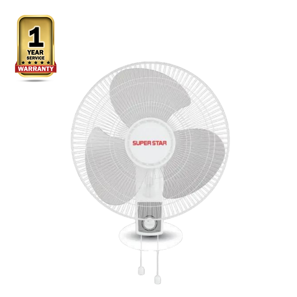 Superstar Wall Fan - White - 16 Inch