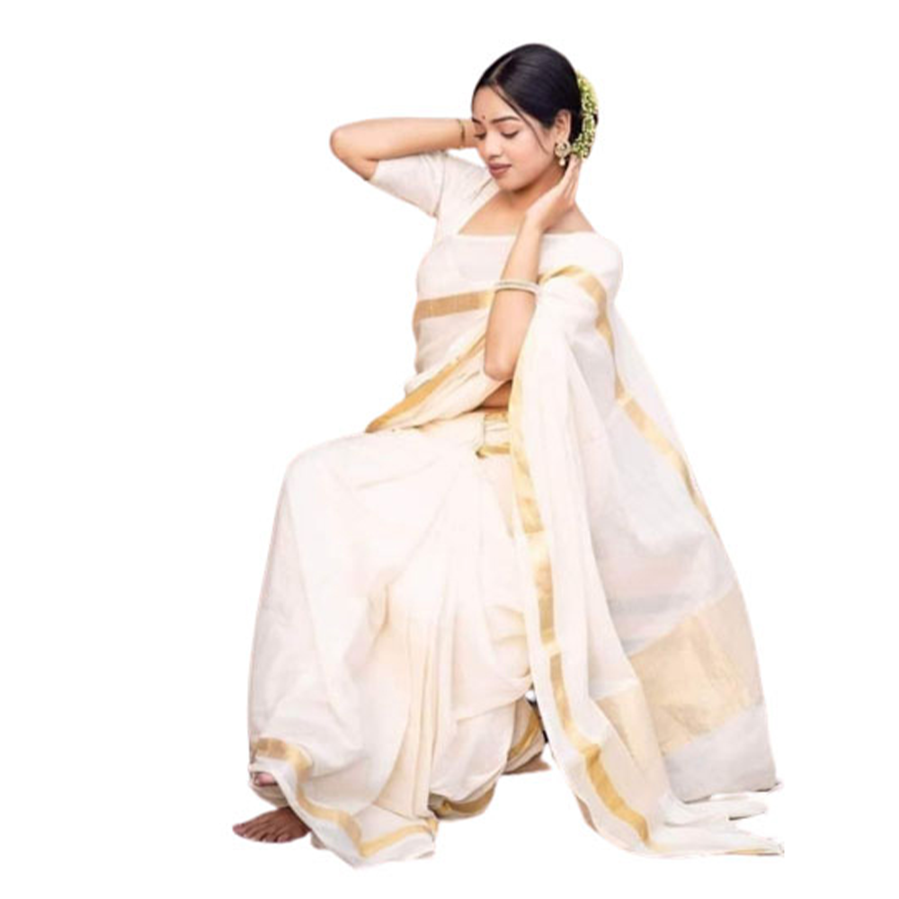 Cotton Aarong Hand Work Saree For Women - SA-09