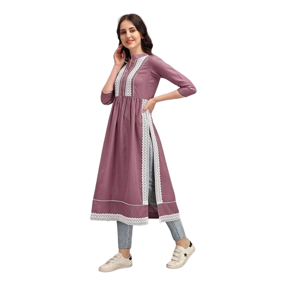 Cotton kurtis sale with borders