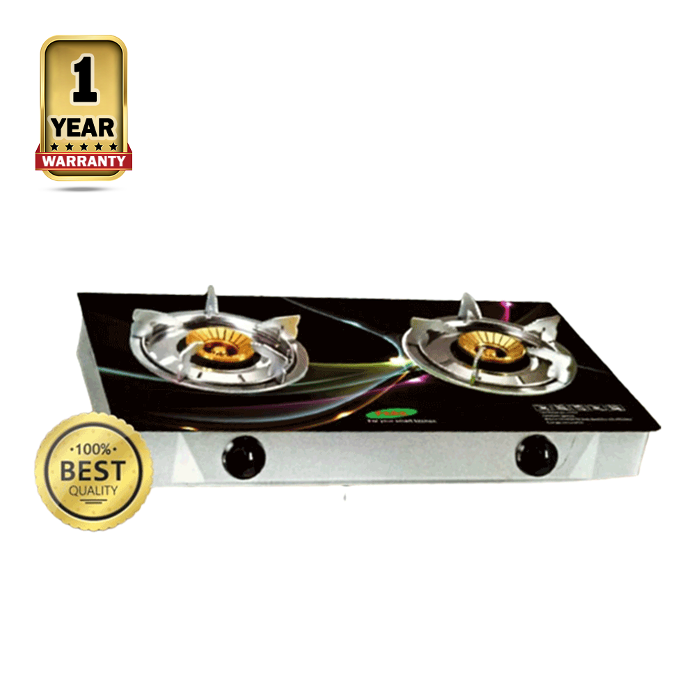 Park Glorious Park-08 3D Tempered Glass Double Gas Stove