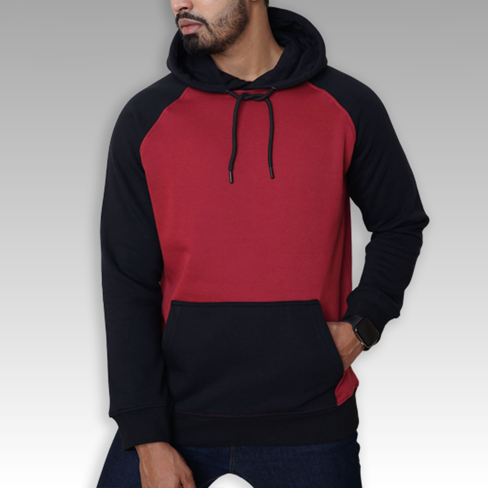 Cotton Hoodie For Men - Maroon - GMH-00223