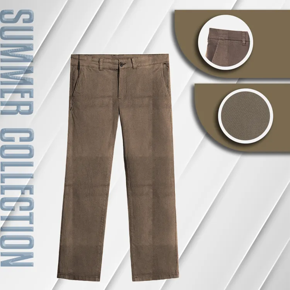 Cotton Pant For Men - Brown - 03