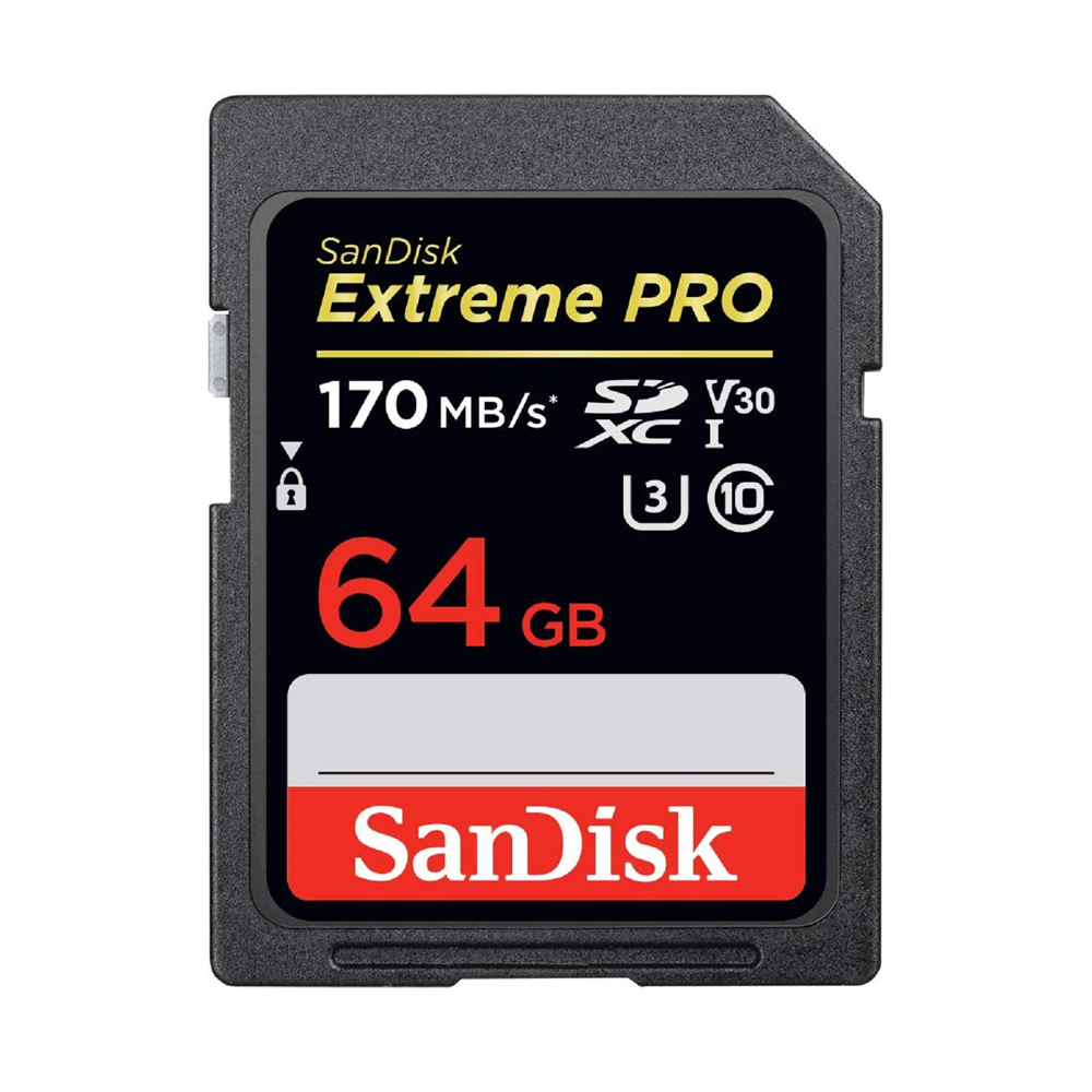 SanDisk Extreme Pro 64GB UHS-I Micro SDXC Memory Card With SD Adapter - Black