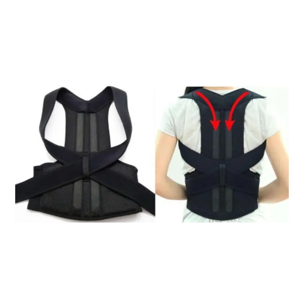 Fully Adjustable Magnetic Orthopedic Posture Corrector - Black