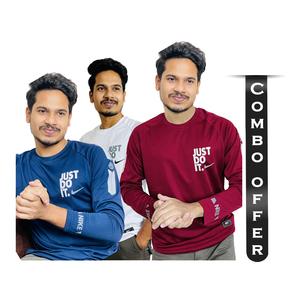 Combo Of 3Pcs NEXF Mesh Full Sleeve Jersey Tshirt For Men Multicolor