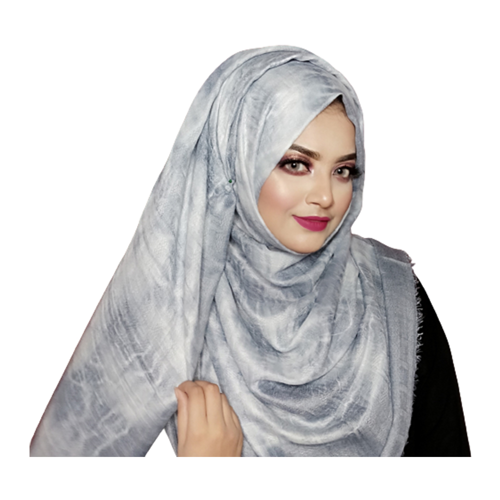 Soft Cotton Hand Dye Hijab For Women - Slate Gray