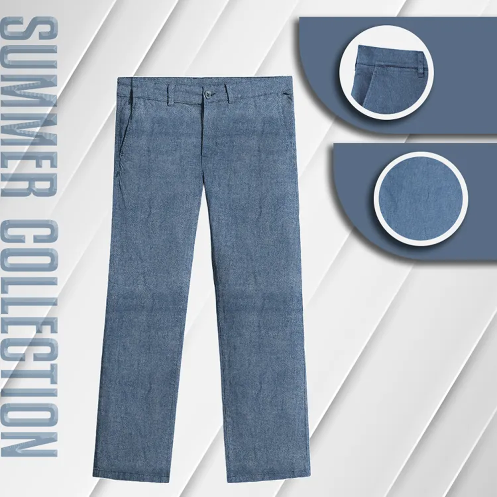 Cotton Pant For Men - Blue - 04