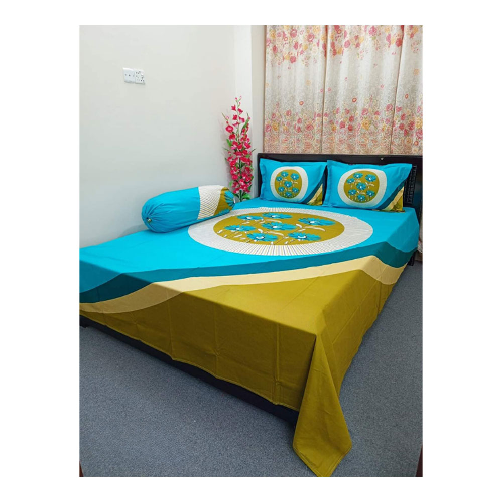 Cotton Bedsheet with Pillow Covers - king Size - 2502019