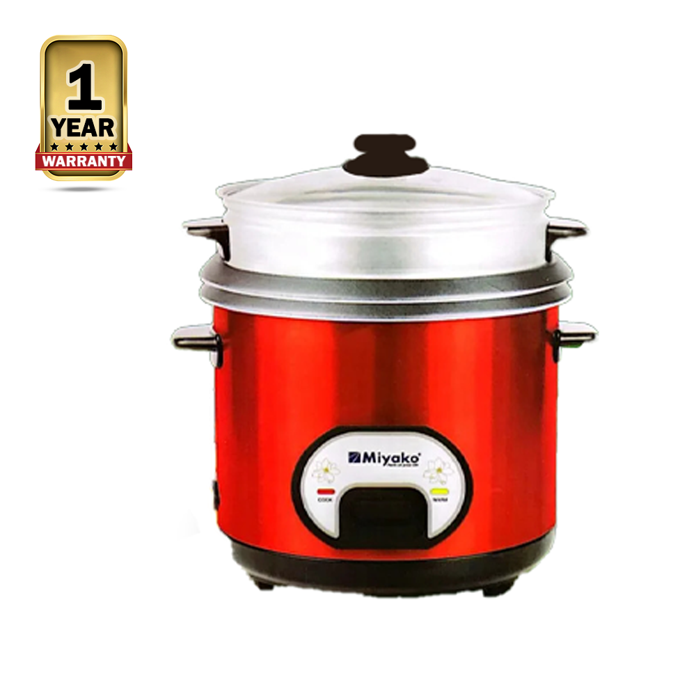 Miyako ASL-1280-KND Double Pot Rice Cooker - 2.8 Liter - Red