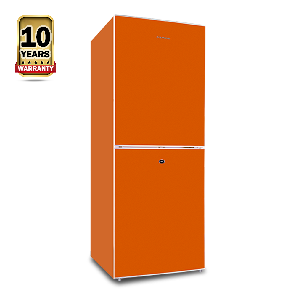 Jamuna JE -220L Refrigerator - Glass Orange Rose - 220 Ltr
