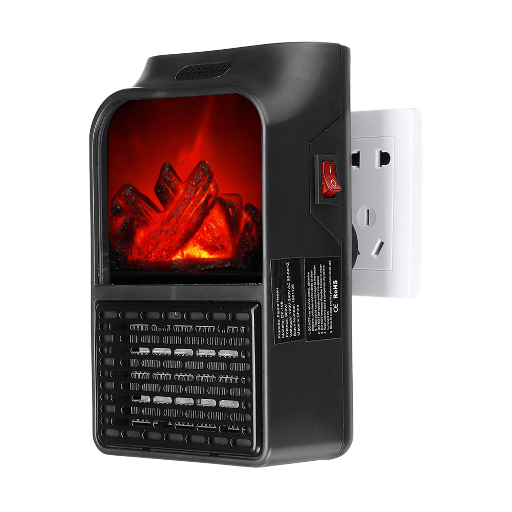 Mini Electric Wall Outlet Flame Heater Air Warmer - 900W