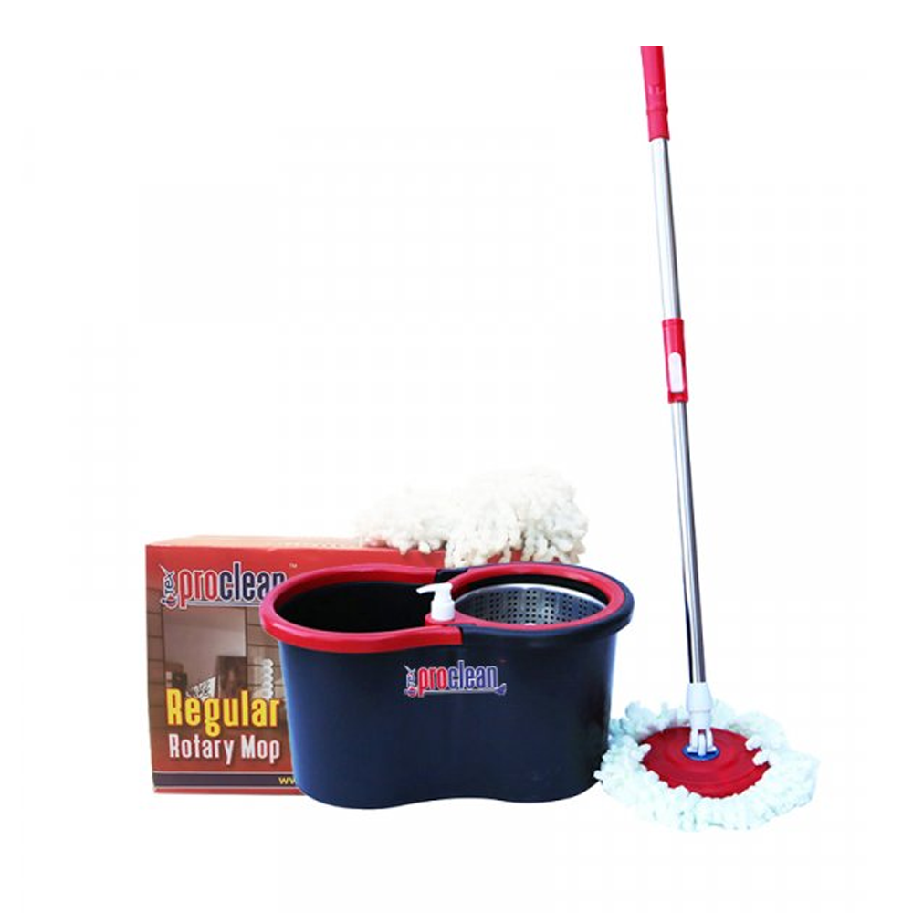 Microfiber 360 Degree Spin Mop With Bucket - Black - RM-9586