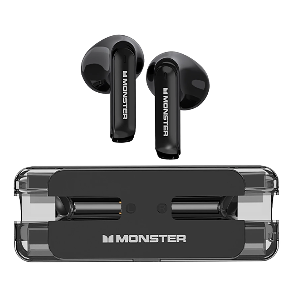 Monster Airmars XKT08 True Wireless Earbuds Earphones - Black