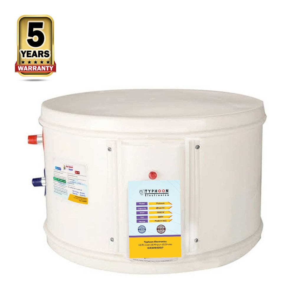 Typhoon Geyser Platinum - White - 45 Litre