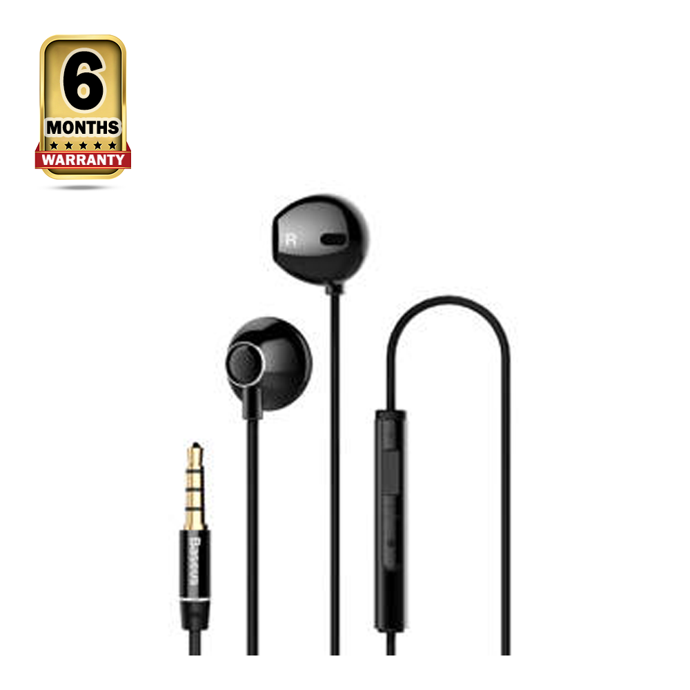 Baseus Encok H06 Lateral Earphones With Remote Control - Black - NGH06-01