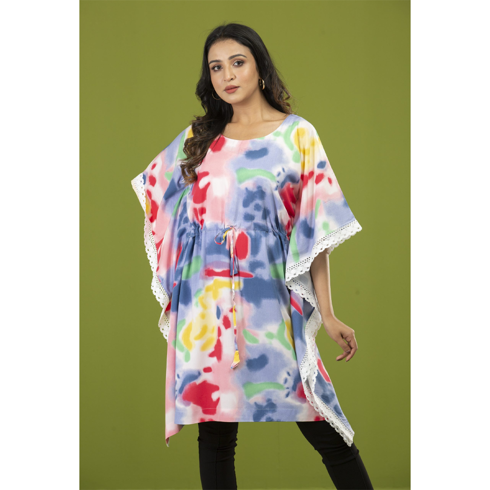 Fiona Cotton Kaftan for Women - Multicolor	- NK-034