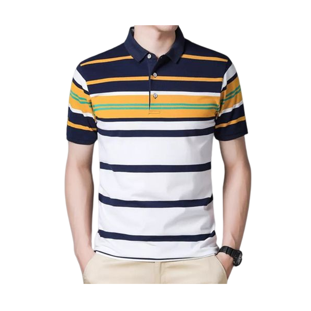 PP Jersey Half Sleeve Polo Shirt For Men - Multicolor - PT-112