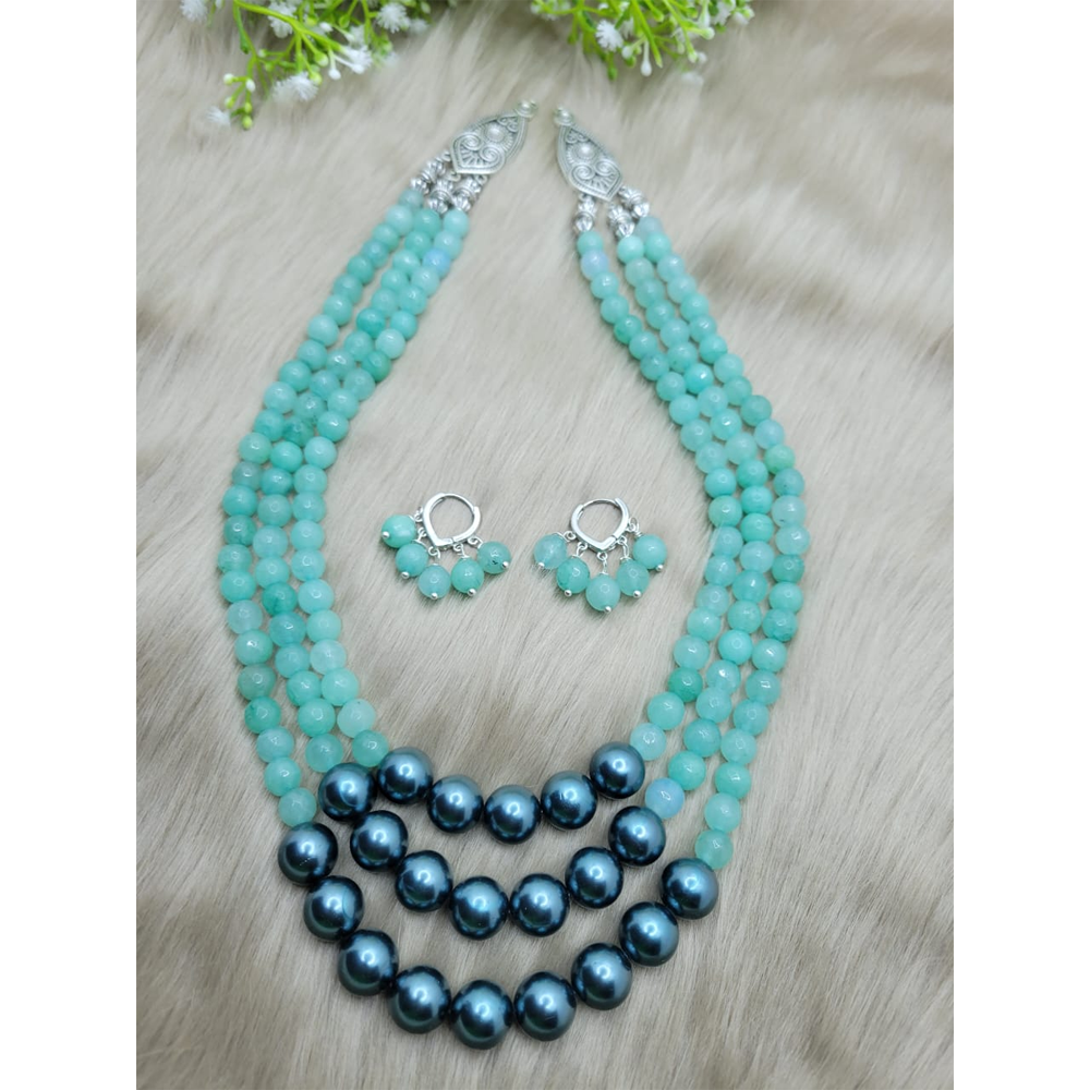 Real Pearl Jewelry with Semiprecious Gemstones - Multicolor