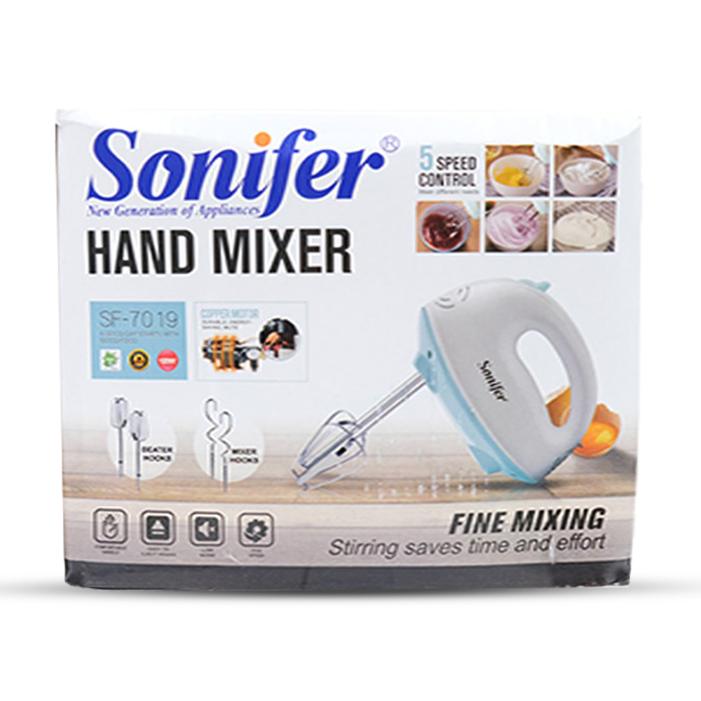 Sonifer SF7019 Electric Hand Mixer 100W White