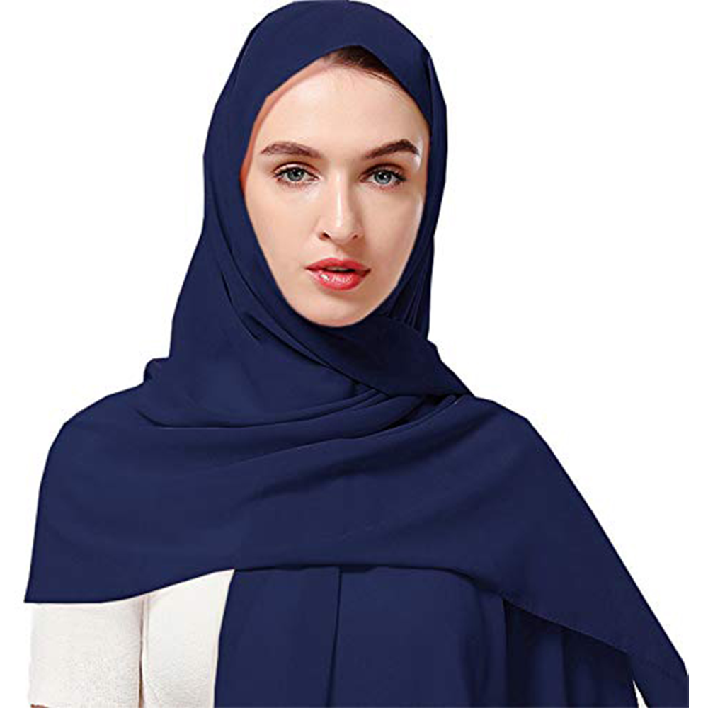 Georgette Hijab For Women - Blue