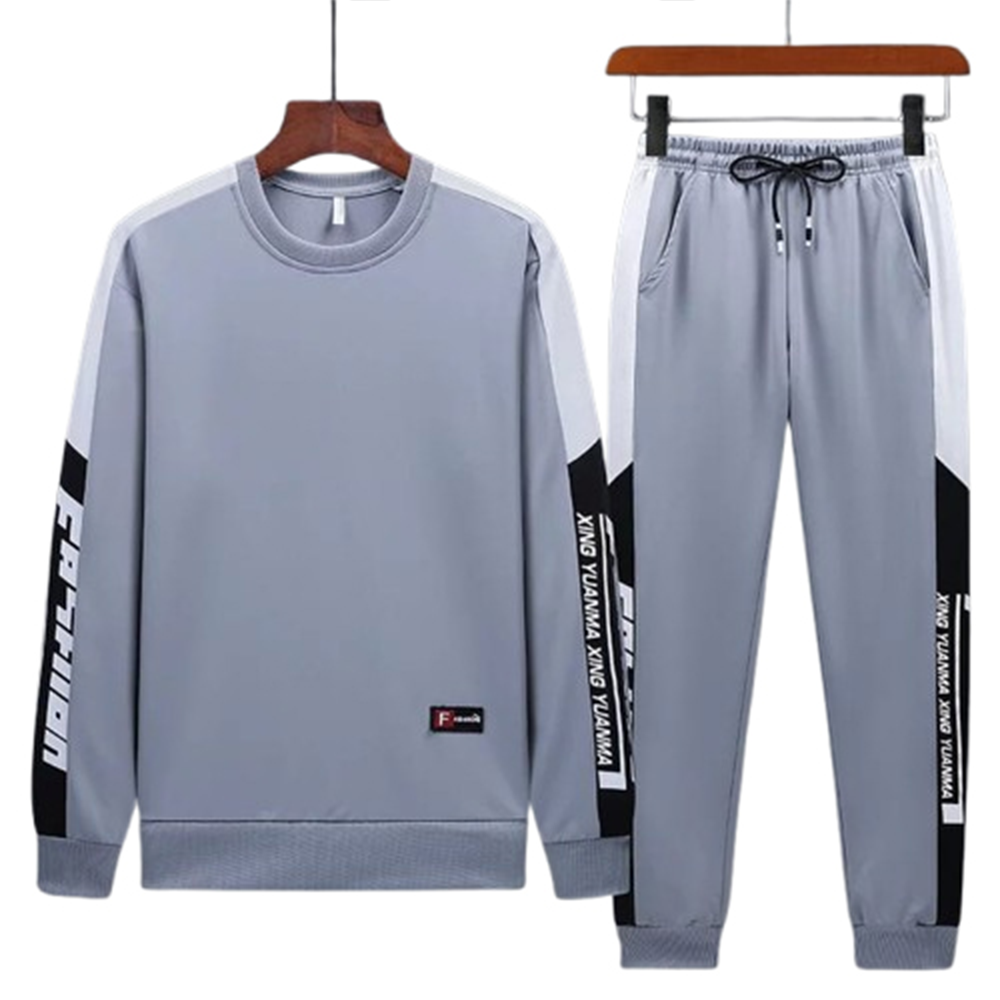 PP Hoodie with Trouser Full Track Suit for Men - Ash - HT-N7