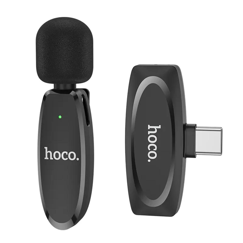 Hoco L15 Wireless Lavalier Microphone - Black