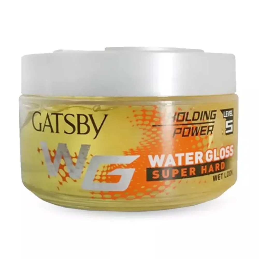 Gatsby Water Gloss Super Hard Holding Power Level 5 Hair Gel - 75gm