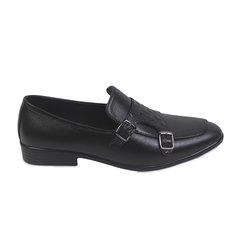 Zing Leather Casual Shoe for Men - Black - 3014
