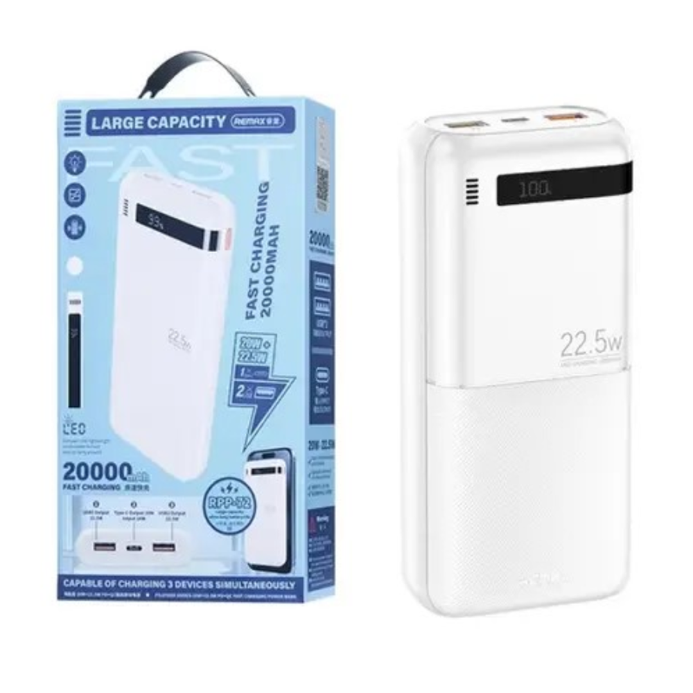 Remax RPP-72 22.5W Power Bank - 20000mAh 