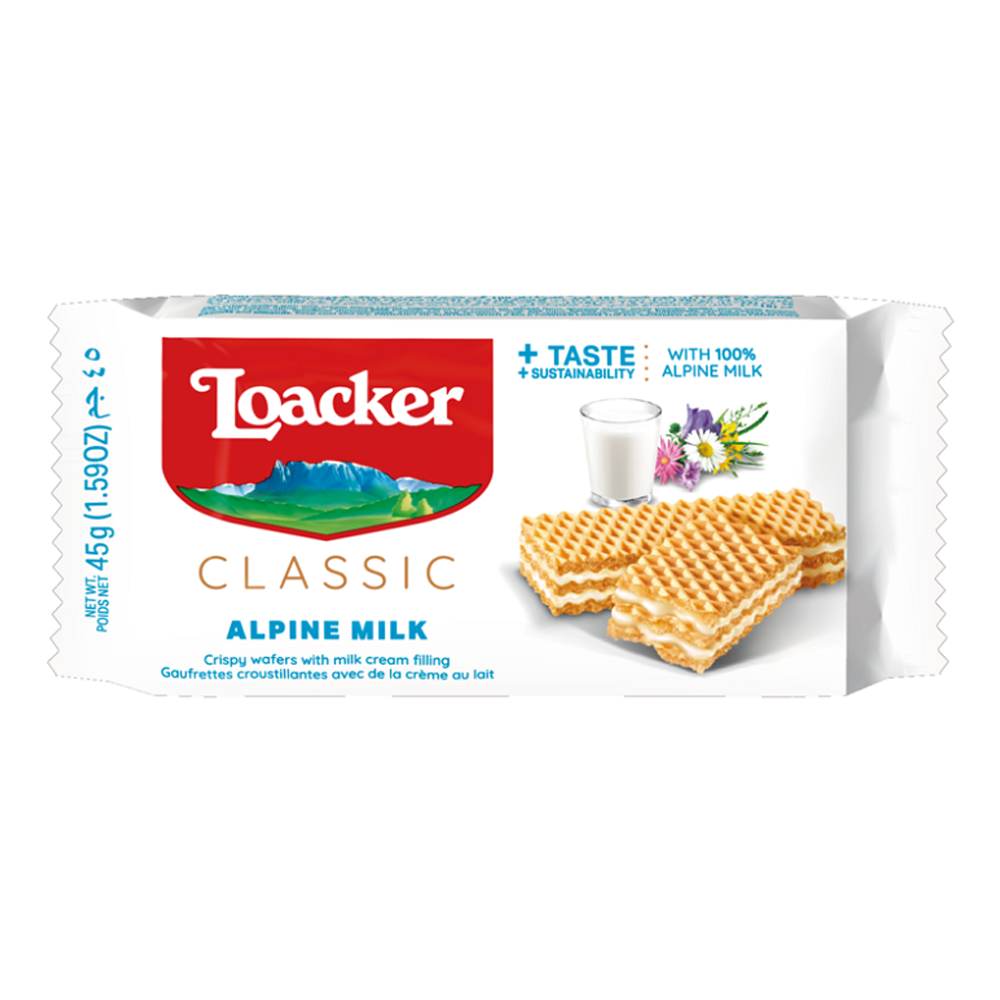 Loacker Classic Alpine Milk Wafer - 45gm