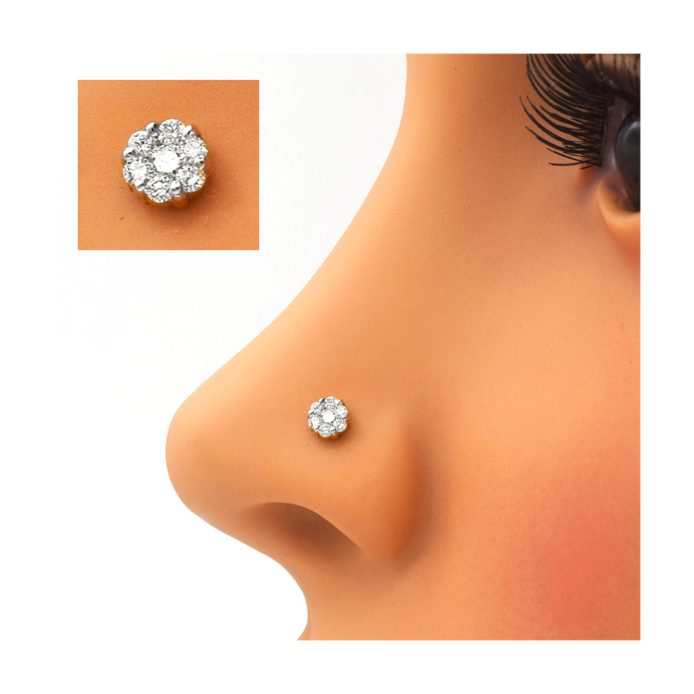 Seven Stone Diamond Nosepin For Women - GG -DNP-011
