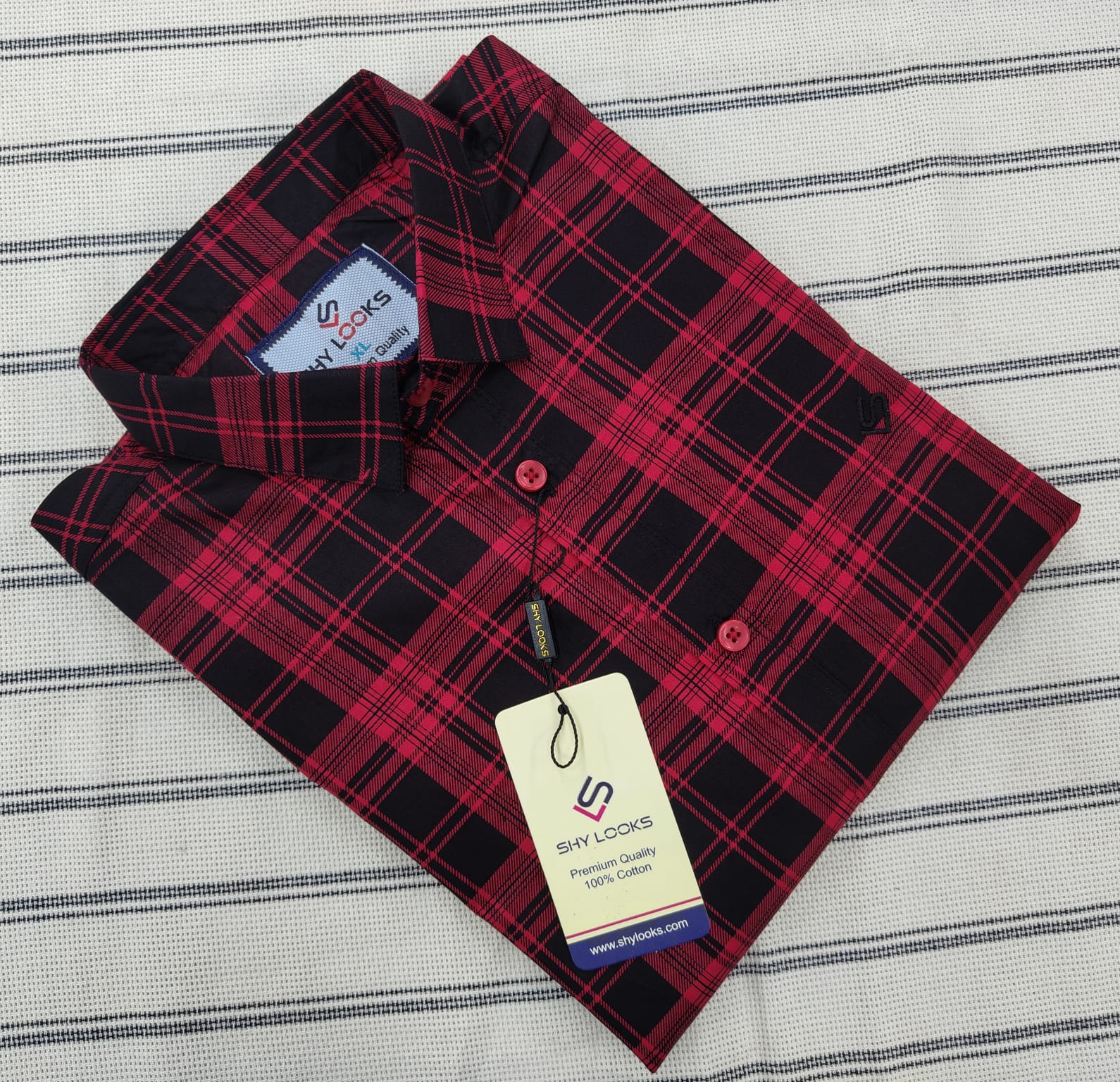 Cotton full Sleeve Check Shirt  For Men - Multicolor - OP566