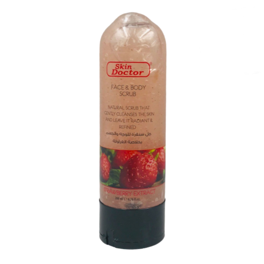 Skin Doctor Strawberry Extract Face and Body Scrub - 200ml - CN-238