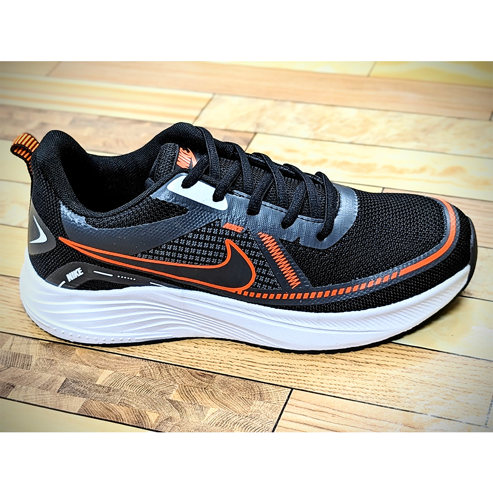 Nike Mesh Zoom Summer Sports Running Shoes For Men - Black - EFH-1030