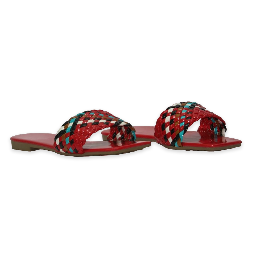 Classy Flat Sandal For Women - Red - L-A8