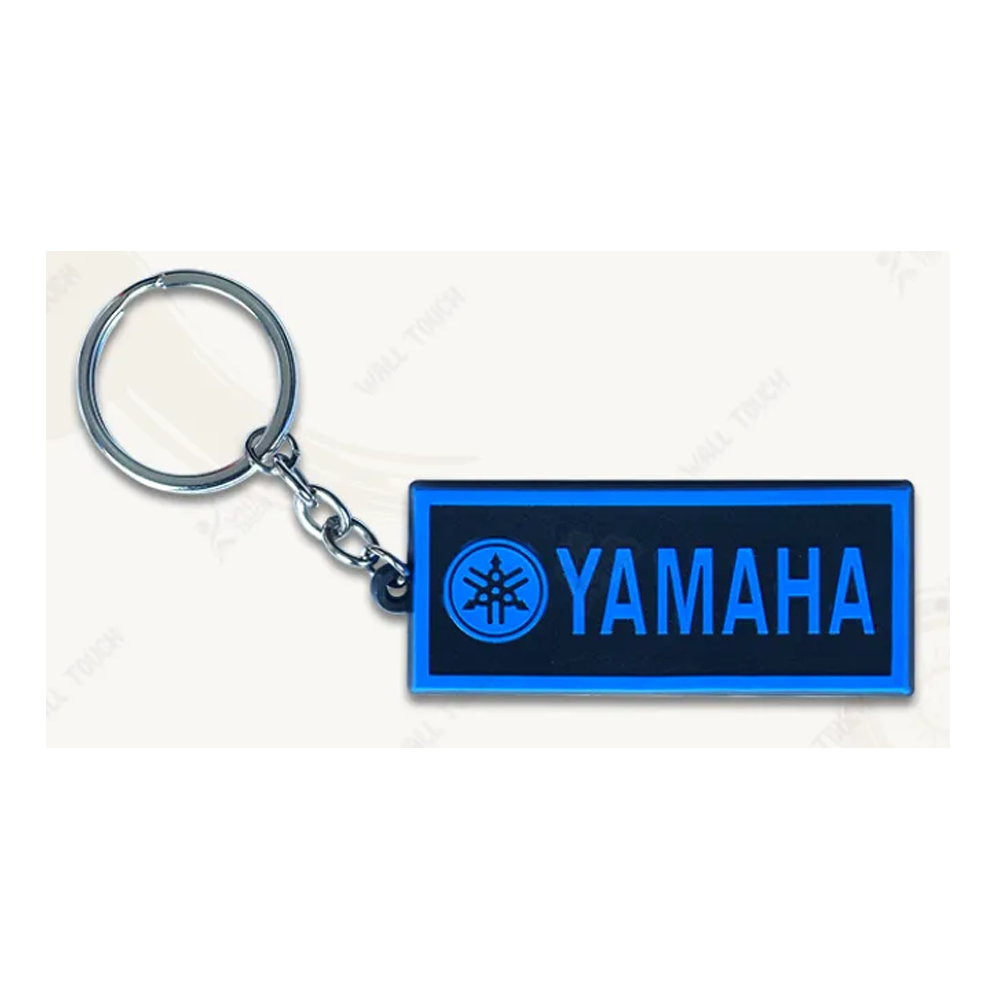 YAMAHA Rubber PVC Keychain Key Ring For Bike and Car - Blue	- 334631801