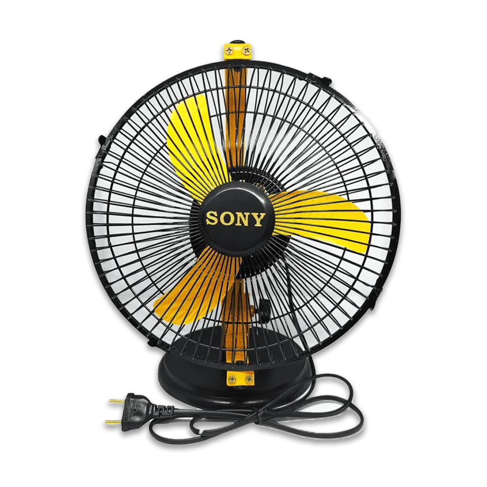 Sony Hi Speed Fixed Hanger Table Fan - Black and Yellow