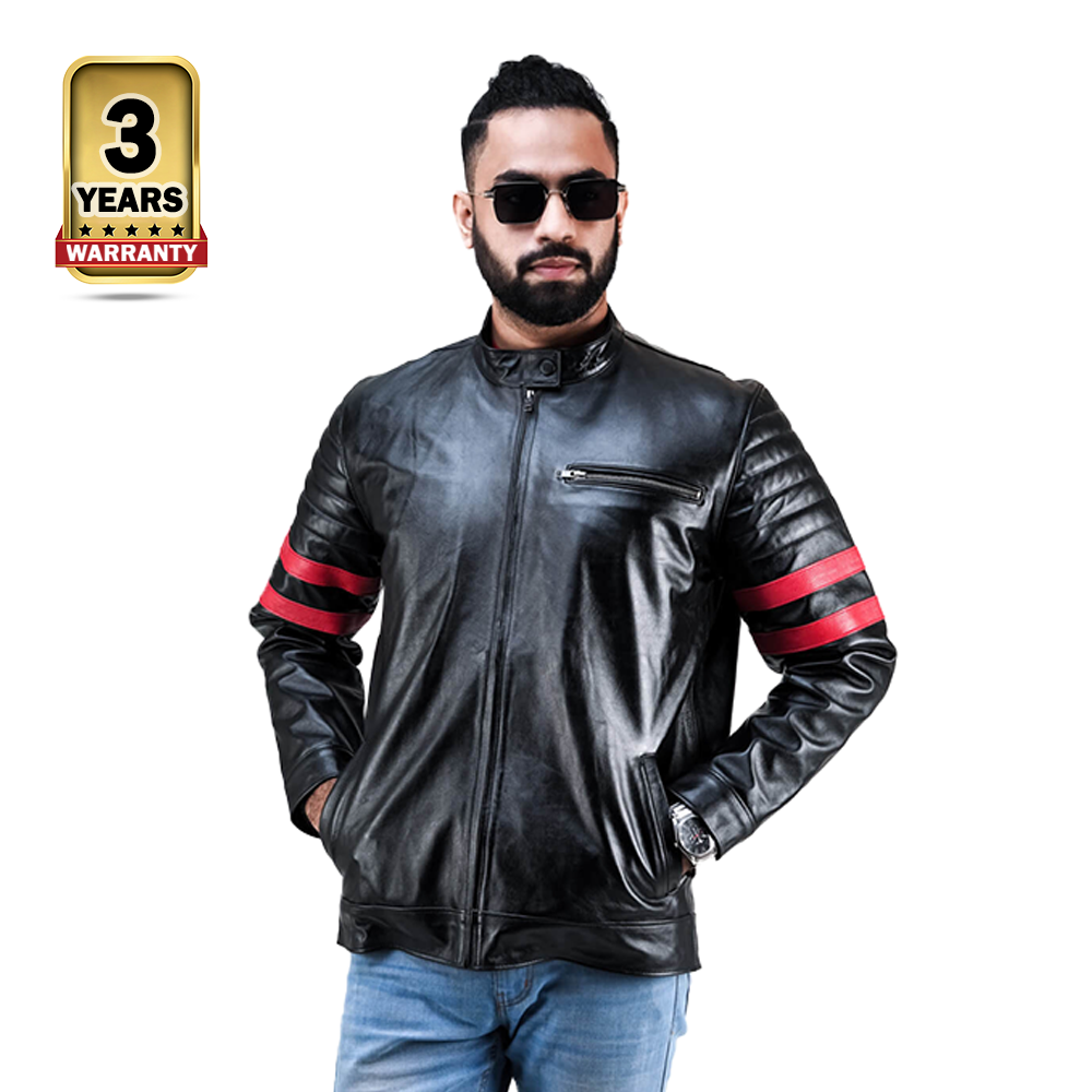 Leather Jacket For Men - JAC -02 - Black