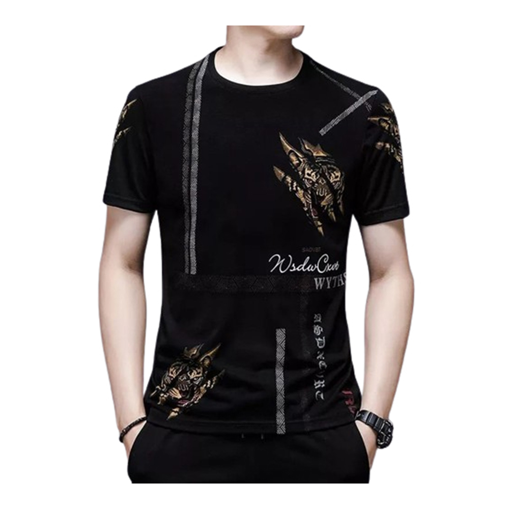 PP T-Shirt For Men - Black - TS-86