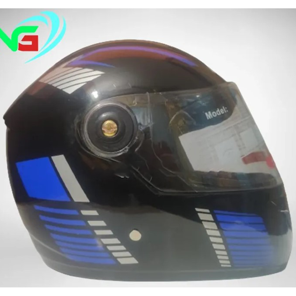 STM-901 Full Face Bike Helmet - Black and Blue
