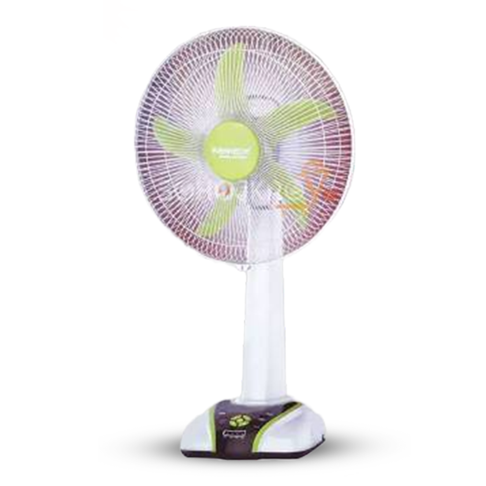 Kennede KN-2936S Rechargeable Half Stand Fan - 16 Inch - White And Green
