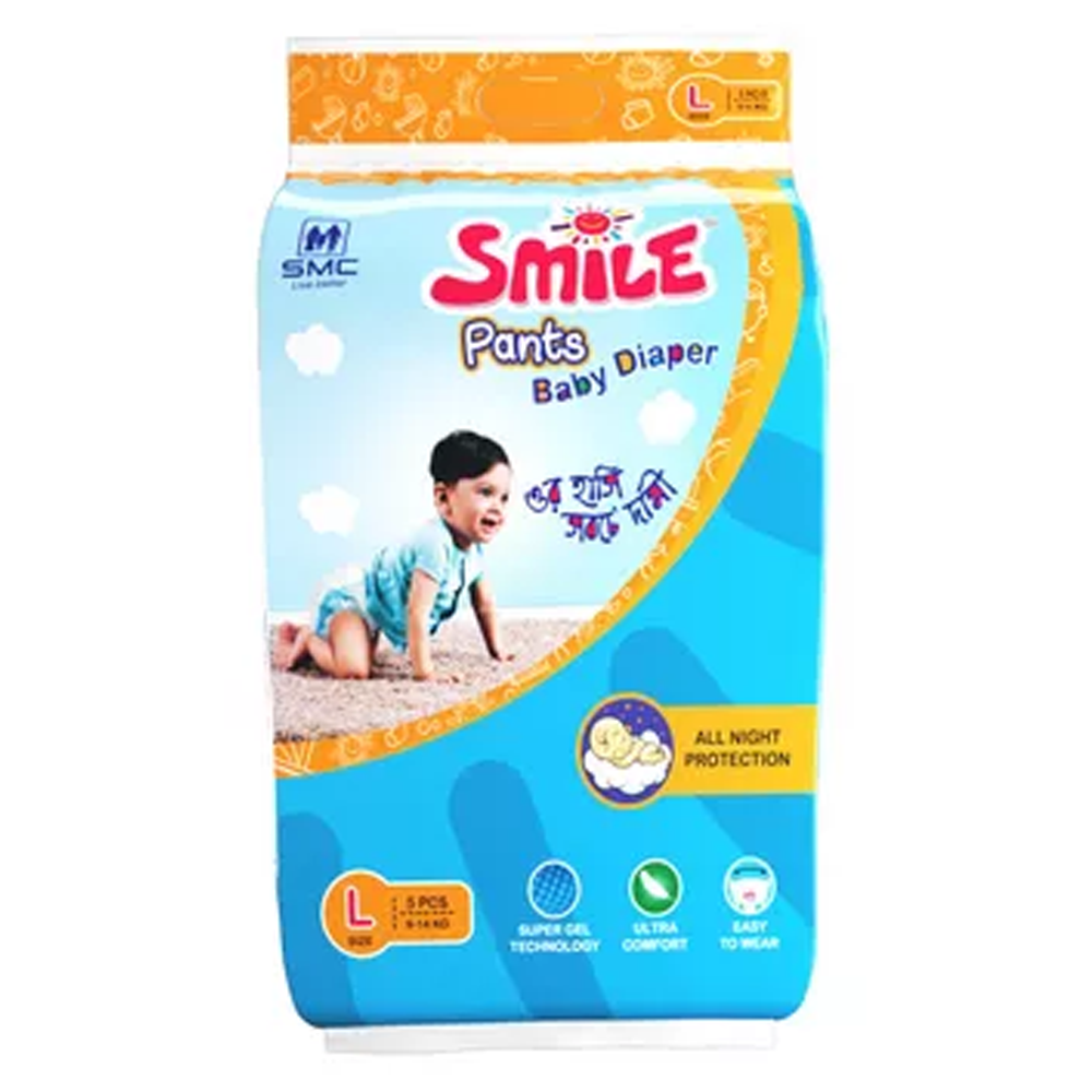 SMC Smile Baby Diaper Pants - L - 9-14 Kg - 5 Pcs