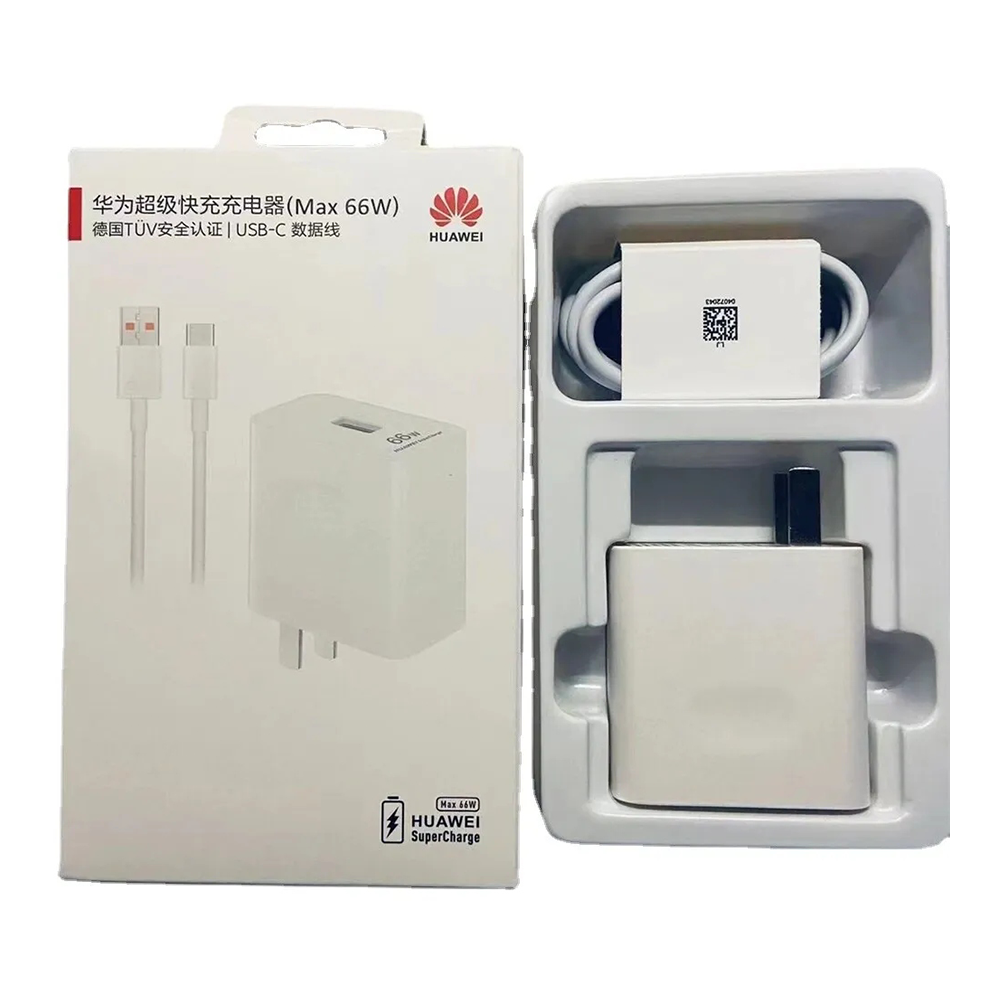 Max 66W Huawei Super Fast Type C Quick Charger Adapter with Type C Cable