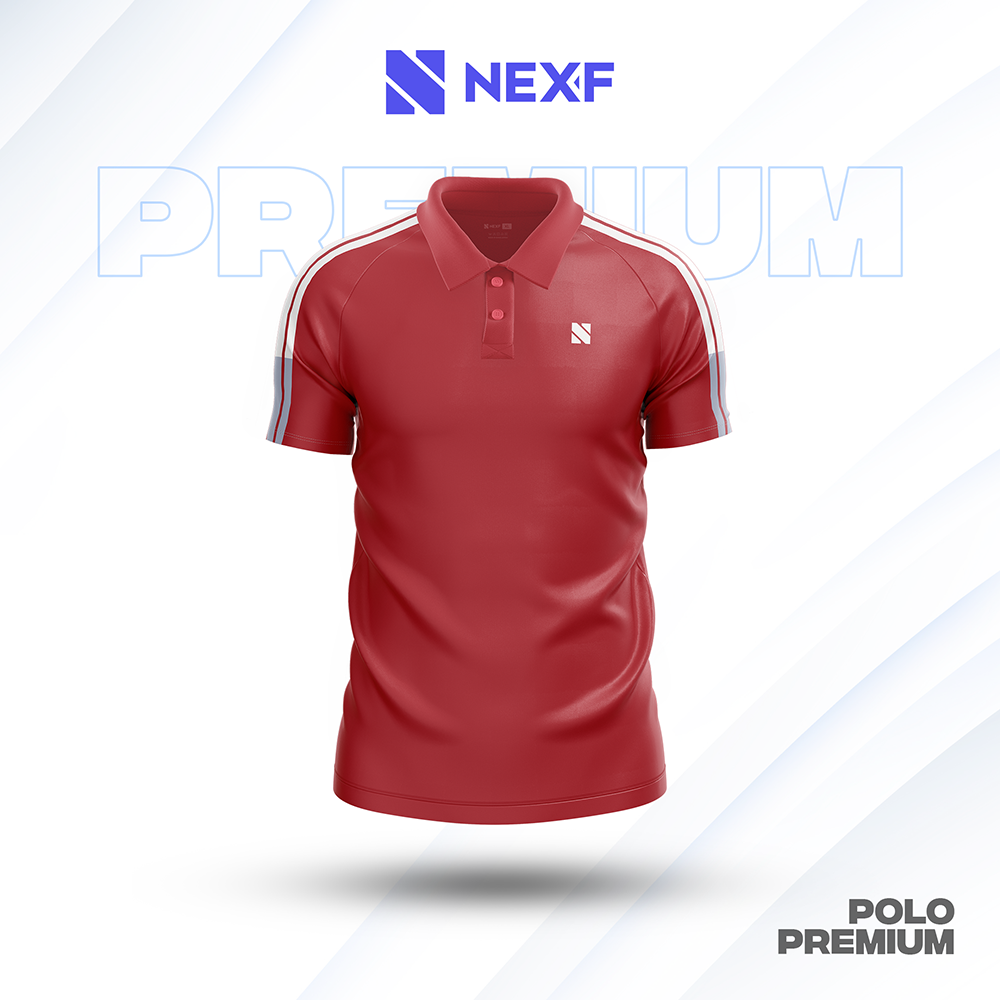 Mesh Sports Wear Half Sleeve Polo For Men  - Maroon - NEXF04