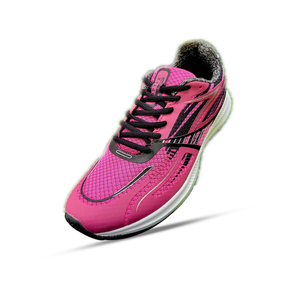 Toptex Sports Shoes - Magenta and Black With Free 1 Piece Lace 