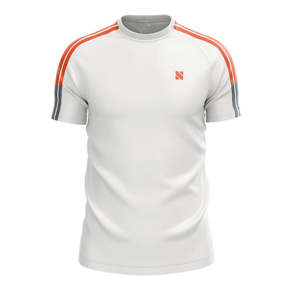 Nexf Mesh Half Sleeve Jersey T-Shirt for Men - White - NEXF017