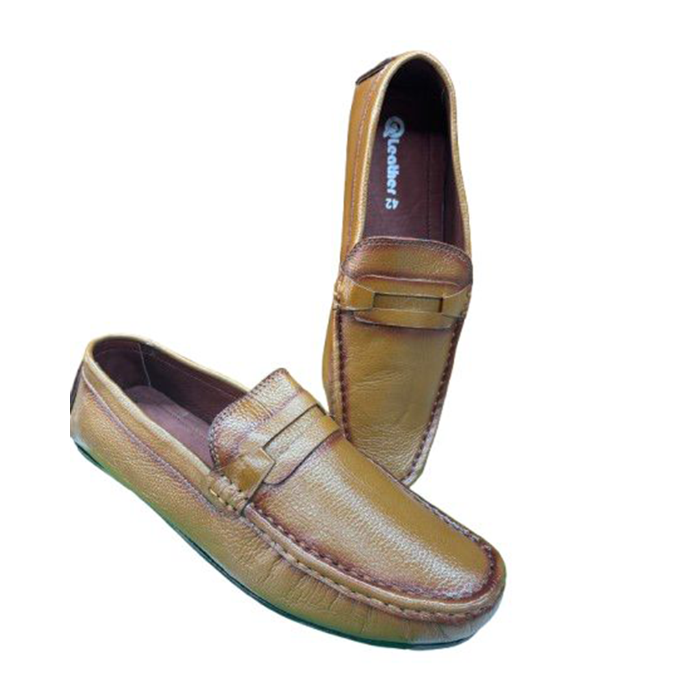 Leather Loafer for Men - Brown - 002